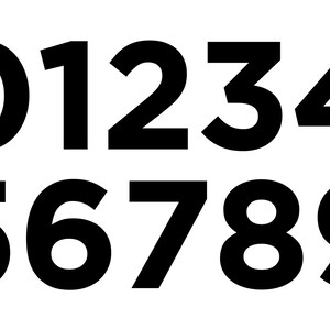 Vertical Bold Mailbox Numbers 1 10 Inches Custom House Address