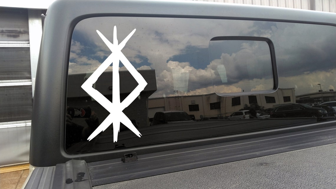 Protective Rune Sticker Protection Bind Rune Vinyl Sticker V2 - Norse Viking Protective Symbol ...
