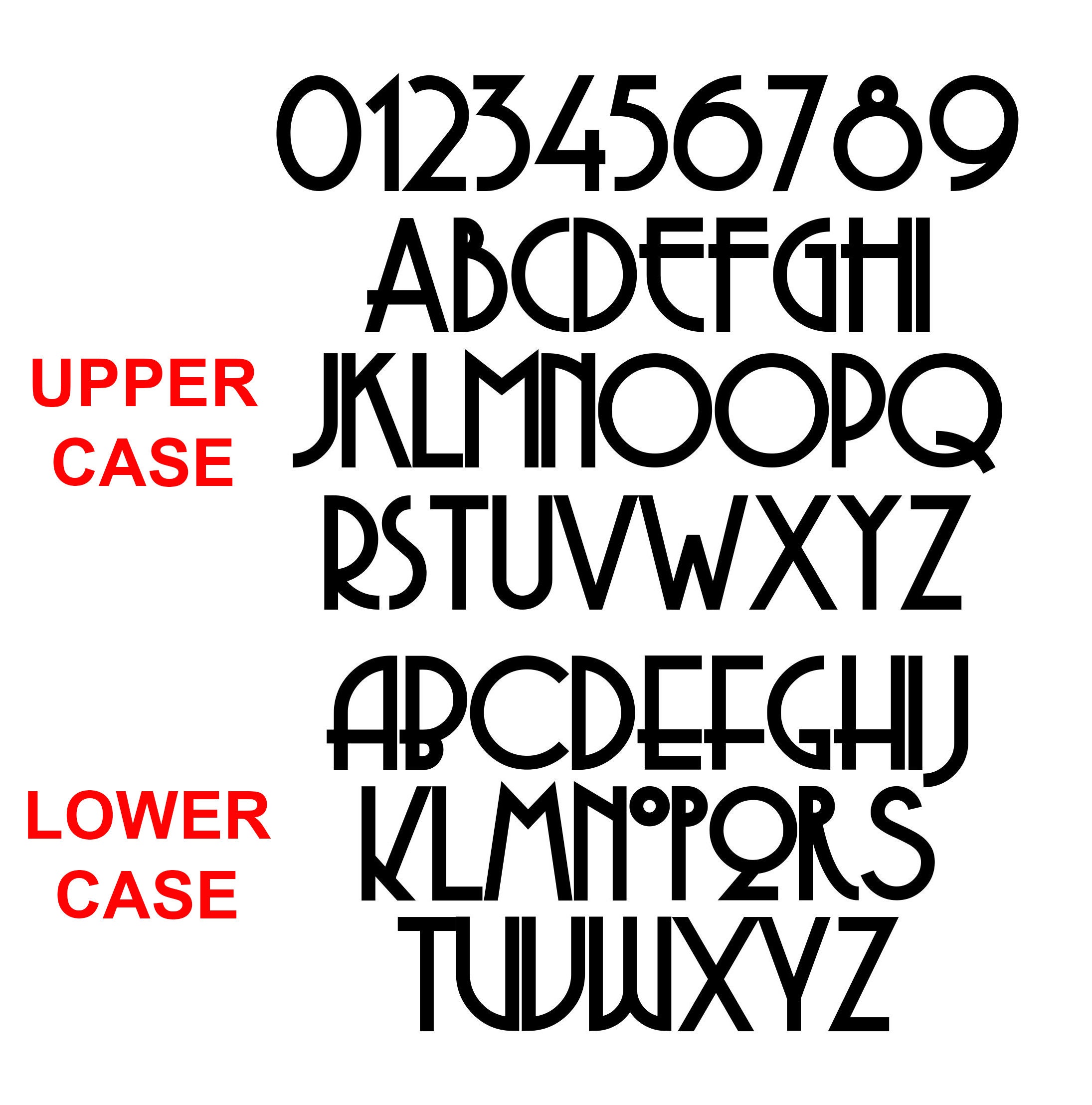 Modern Contemporary Mailbox Numbers Vinyl Sticker 1 Etsy