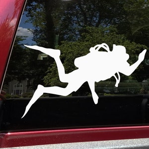 Scuba Diver Vinyl Decal - Diving Ocean Sea - Die Cut Sticker