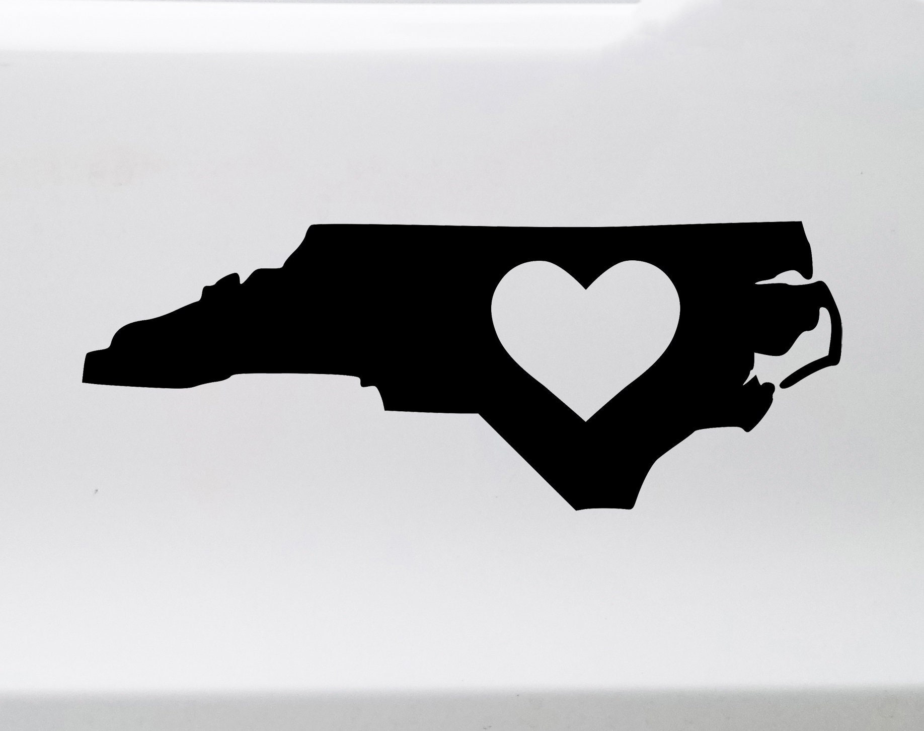 North Carolina Vinyl Decal - Heart Love Home State Native North ...