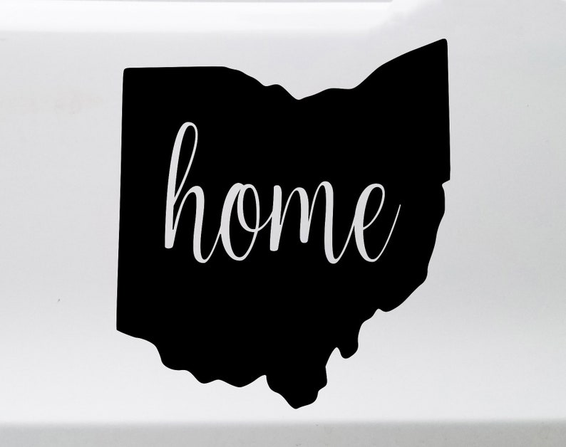 Ohio Vinyl Decal Home State Native Ohioan Buckeye Die Cut Etsy