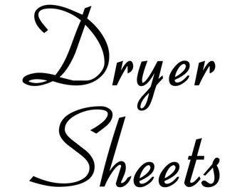 Dryer Sheets Vinyl Sticker - Laundry Room Pantry Home Organization Label - Die Cut Decal - Retro