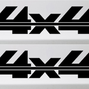 4 x 4 Vinyl Decals V11  | Pair Off Road Truck 4-Wheel 4WD 4x4| Die Cut Stickers | Multiple Sizes Colors