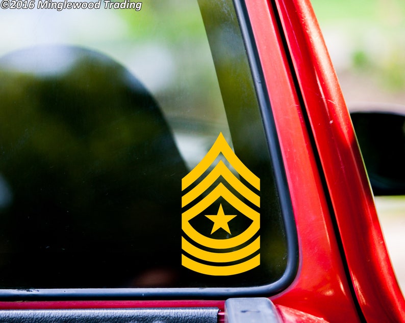 US ARMY E9 Vinyl Decal Sticker Sergeant Major Insignia Etsy