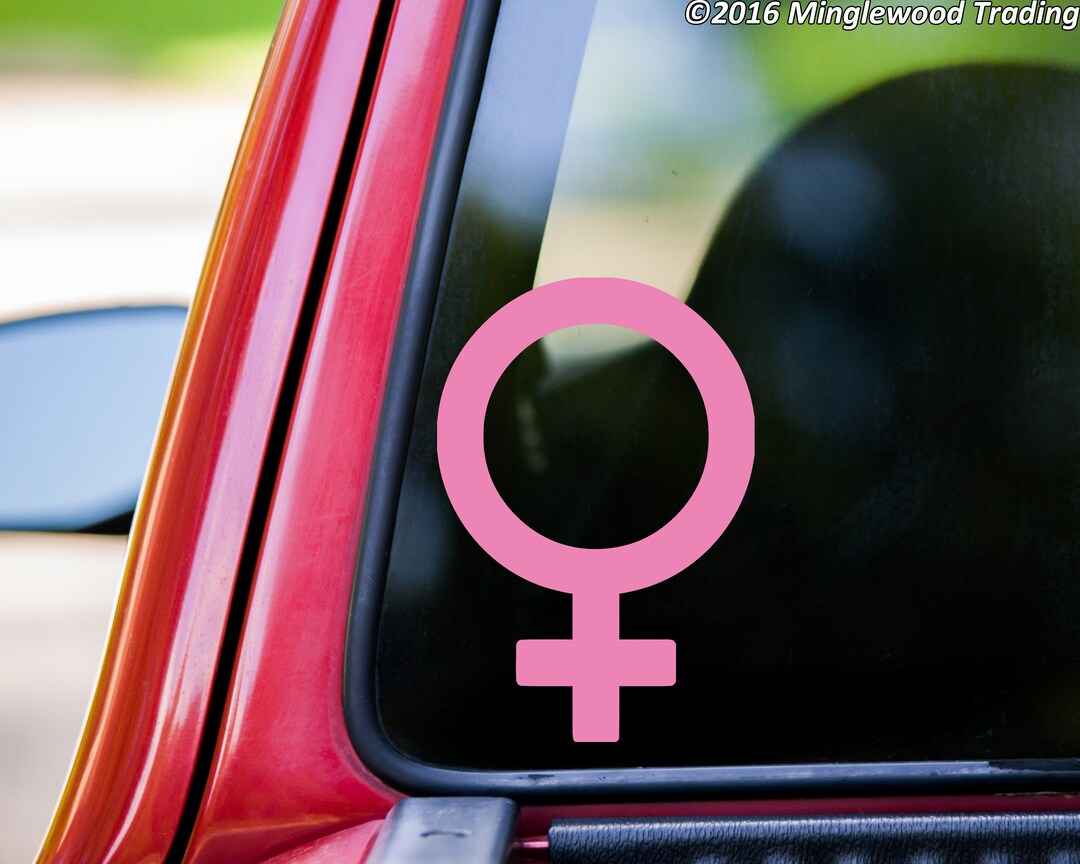 Female Gender Symbol Sign Vinyl Decal Sticker Venus Woman Feminine - Etsy