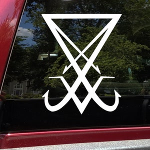 Sigil of Lucifer Vinyl Decal V2 - Seal of Satan Symbol - Die Cut Sticker