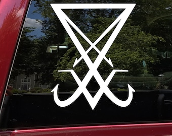 Sigil of Lucifer Vinyl Decal V2 - Seal of Satan Symbol - Die Cut Sticker