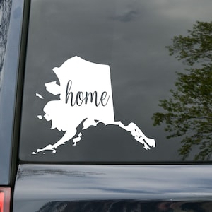 Alaska State Vinyl Decal Sticker Home - Last Frontier