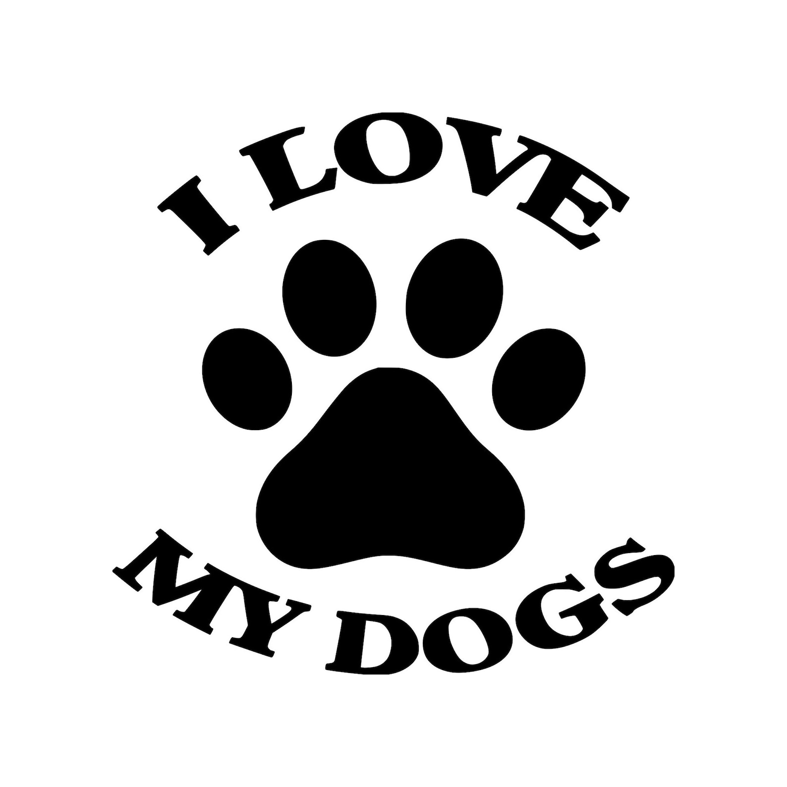 I LOVE MY DOGS Vinyl Decal Sticker Family Pets Puppies Etsy