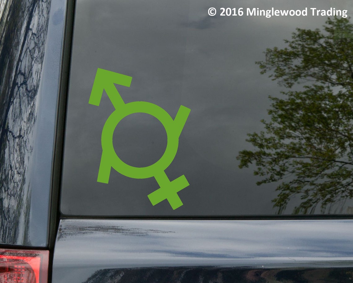 Gender Fluid Vinyl Decal Sticker Symbol Sign Male Female - Etsy