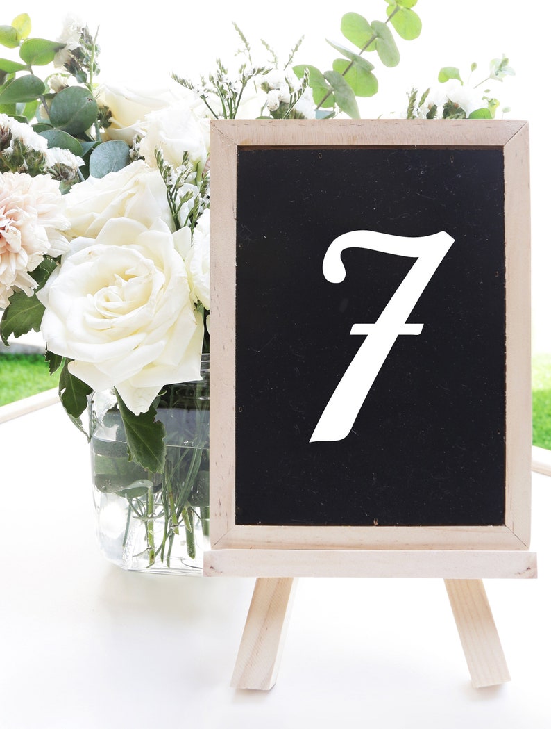 TABLE NUMBERS 3 Vinyl Decal Stickers 112 Wedding Etsy