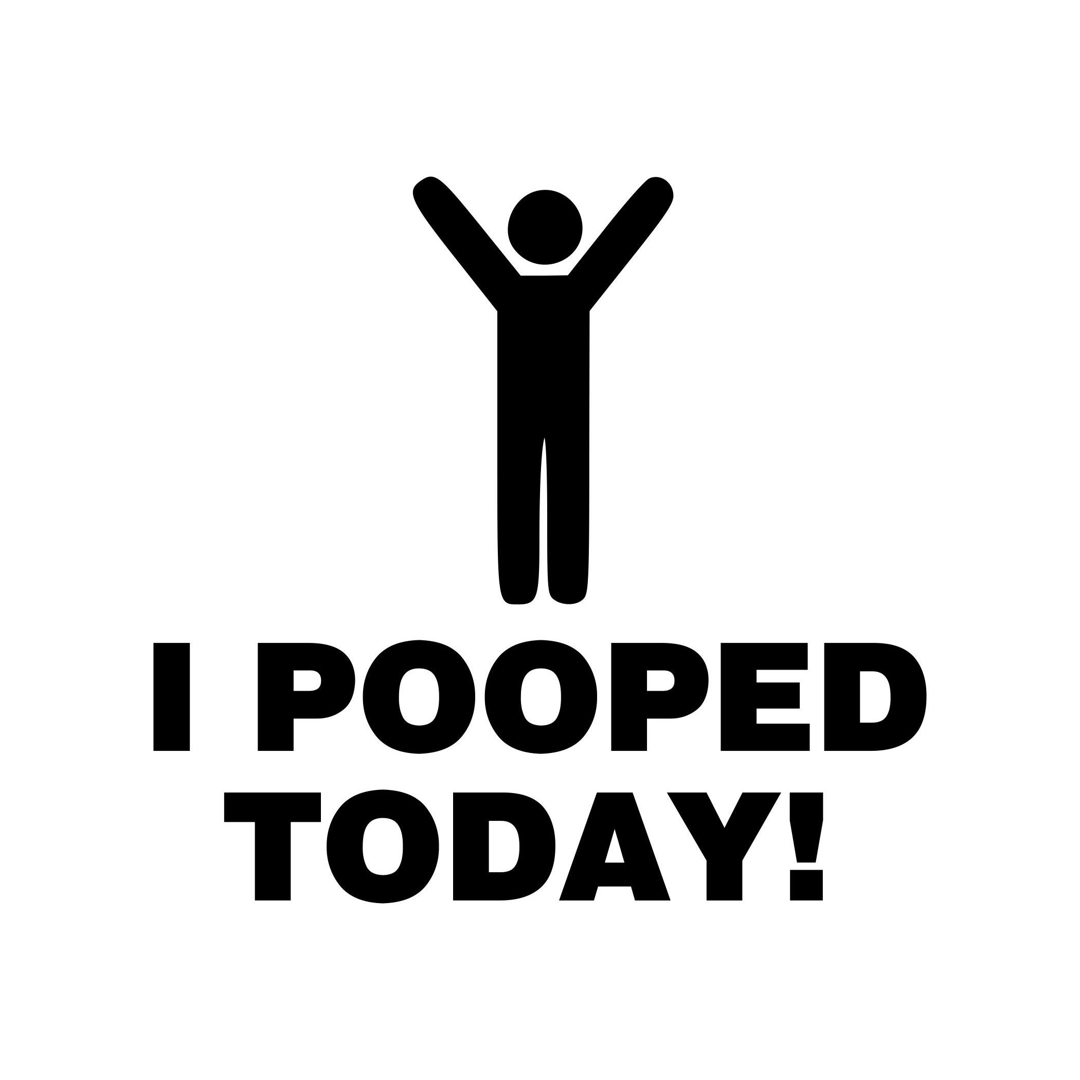 I Pooped Today Vinyl Decal Die Cut Sticker Etsy Canada