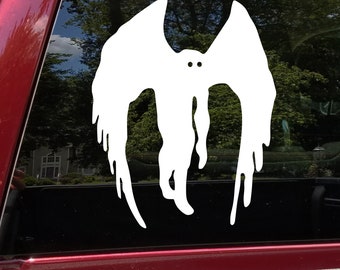 Mothman Vinyl Decal V2 - Cryptid Moth WV Folklore - Die Cut Sticker