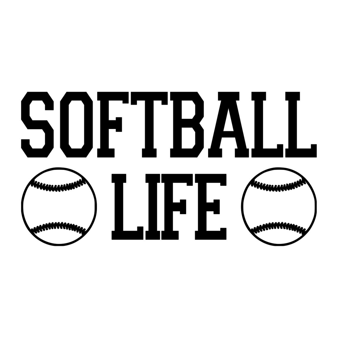 Softball Life Vinyl Decal Sticker Fastpitch Slow Pitch Etsy