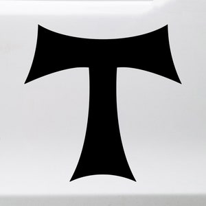 Tau Cross Vinyl Decal - Saint Anthony's Cross Crux - Die Cut Sticker - Etsy