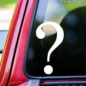 Question Mark Vinyl Decal Sticker - Riddle Joker Punctuation