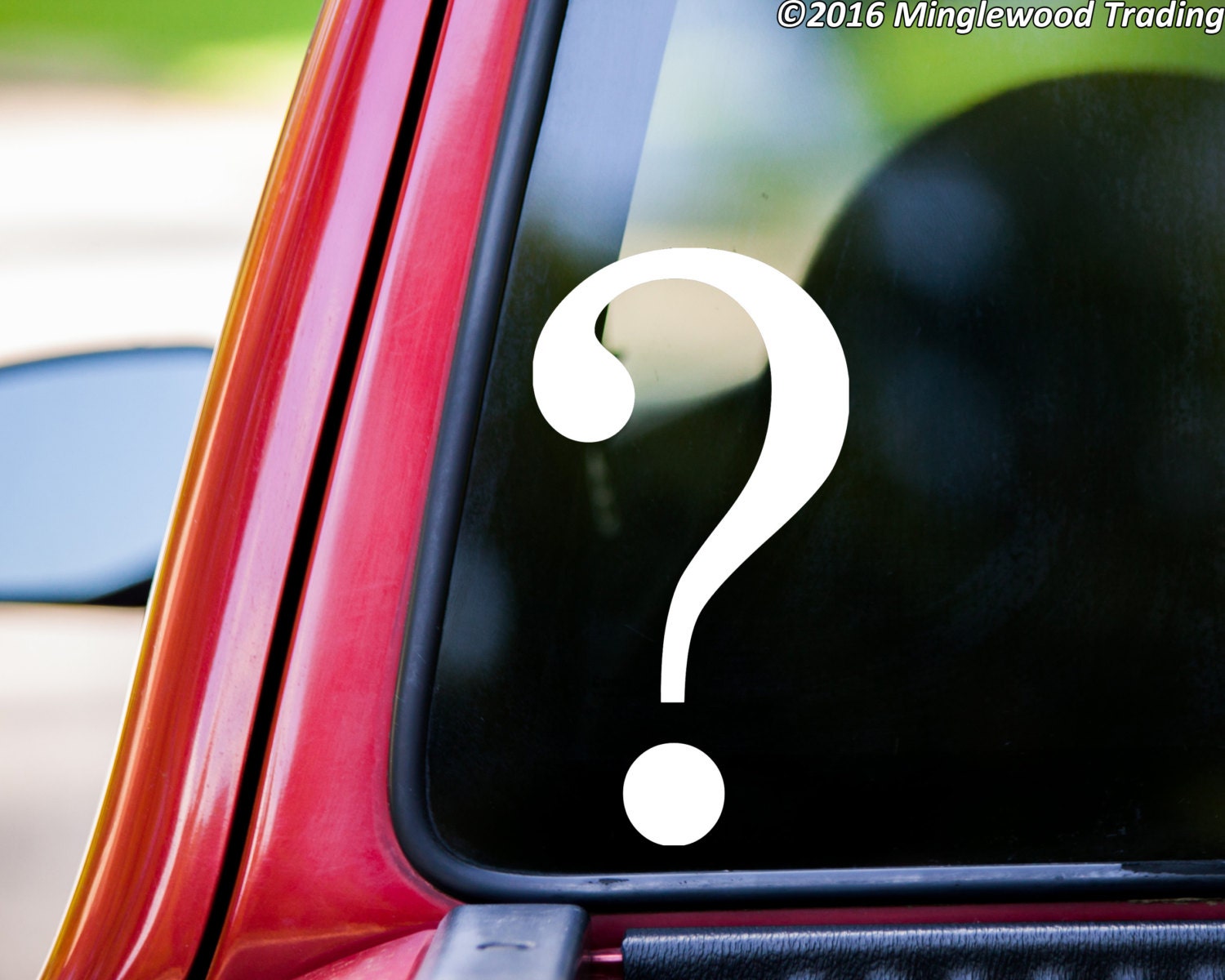 Question Mark Vinyl Decal Sticker - Riddle Joker Punctuation