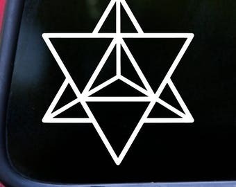 Merkaba Star Tetrahedron - Vinyl Decal Sticker - Sacred Geometry