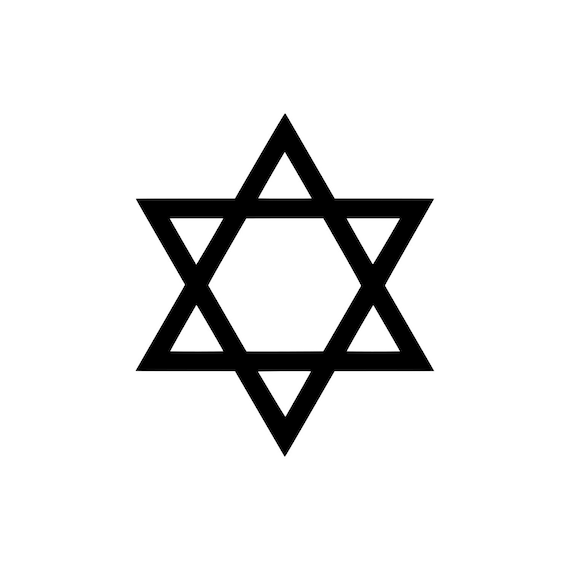 Small Star of David Shield Magen Judaism Phone Window Vinyl Decal Sticker