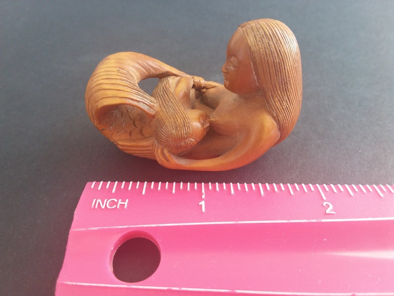 Mermaid Nursing Her Baby Netsuke