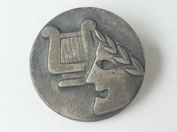 Art Deco Swiss Theater Pin from 1938 Theatertag Z… - image 1