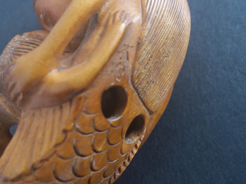 Mermaid Nursing Her Baby Netsuke