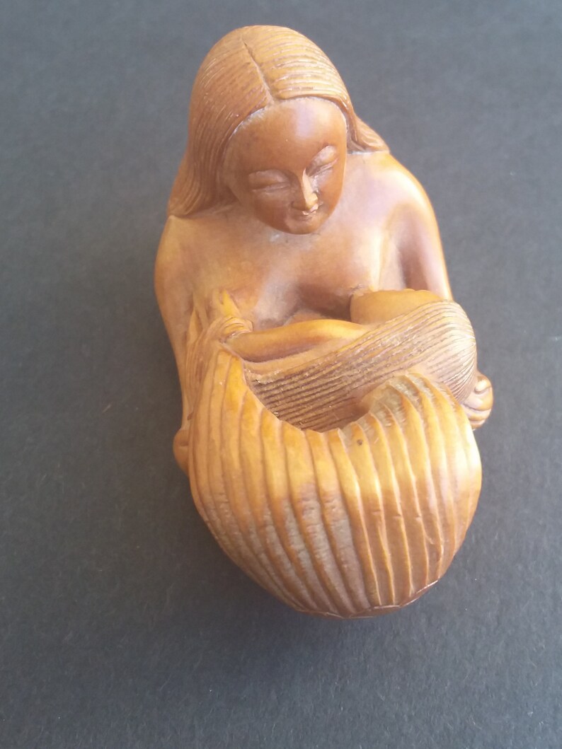 Mermaid Nursing Her Baby Netsuke