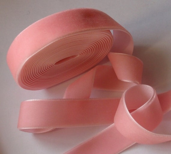 5 Yards 3/4 Inches Velvet Ribbon in Rose Pink RY34-09 | Etsy