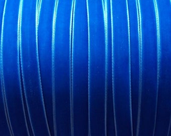 10 yards 3/8 inches Velvet Ribbon in Rich Blue RY38-69