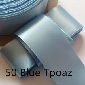 5 Meter 2 Zoll Einseitiges Satinband in Blau Topaz DM 20-50