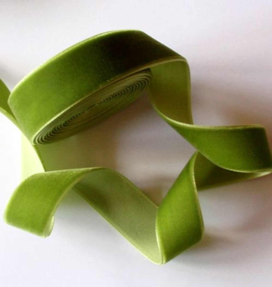 5 Yards 3/4 Inches Velvet Ribbon in Grass Green RY34152 Etsy