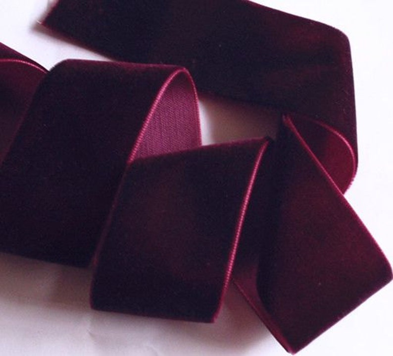 3 yards 1.5 inches Velvet Ribbon In Red RY-15-45 image 3