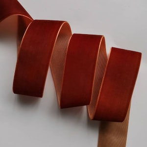 5 yards 1-1/4 inches Velvet Ribbon in Copper RY014-114