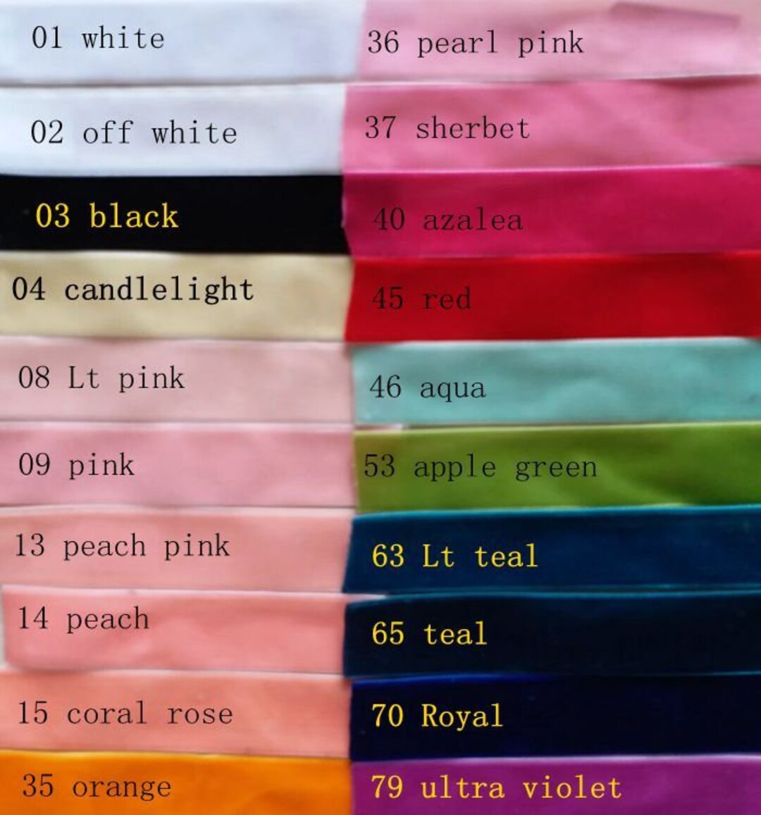 5 Yards 1 Inches Velvet Ribbon in Multicolor You Choose Color RY-100 - Etsy