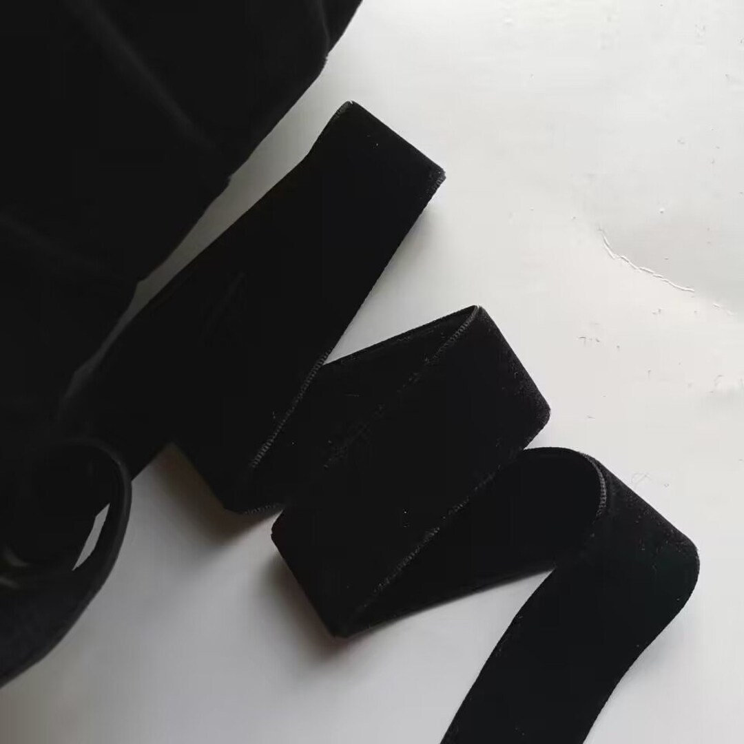 Lack Ribon 5 Yards 1 Inches Double Face Velvet Ribbon in Black RY01A -03 - Etsy