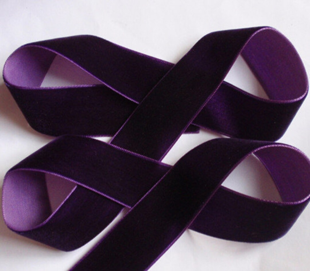 5 Yard 1 Inch Velvet Ribbon in Plum RY-10-229 - Etsy