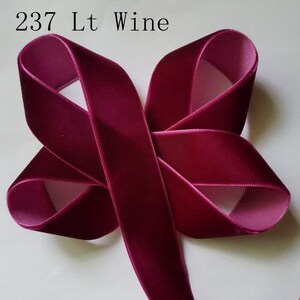 5 yards 1 inches Velvet Ribbon in Lt Wine RY01-237