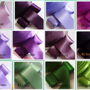 5 yards 2 inches Single Face Satin Ribbon Have 196 Colors To Choose  DM15-02