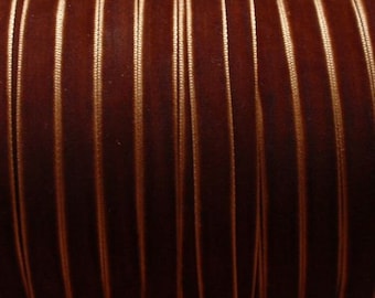 10 yards 3/8 inches Velvet Ribbon in Brown RY38-117