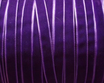 10 yards 3/8 inches Velvet Ribbon in Purpe RY38-89