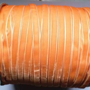 10 yards 3/8 inches Velvet Ribbon in Peach RY38-33