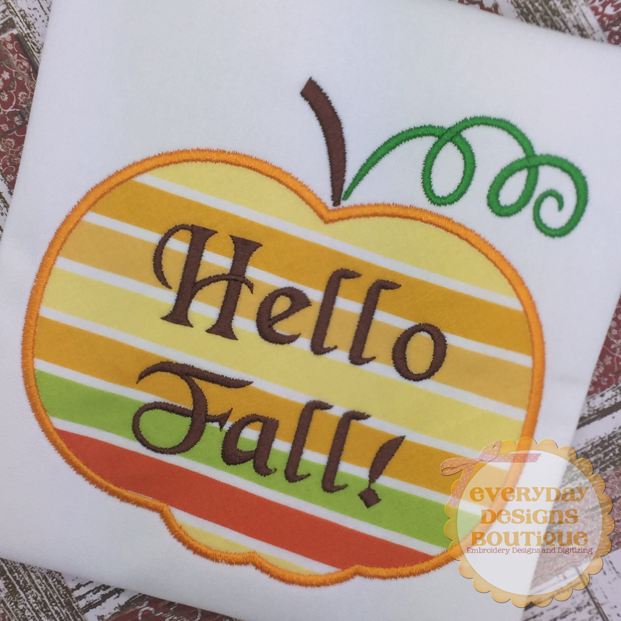 Machine Applique Fall Pumpkin Applique Machine Embroidery Design - Fall Applique (digital ...