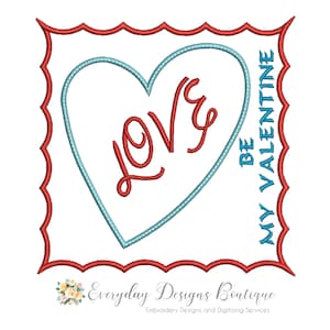 Love Stamp Machine Embroidery Applique Design (Digital Download)