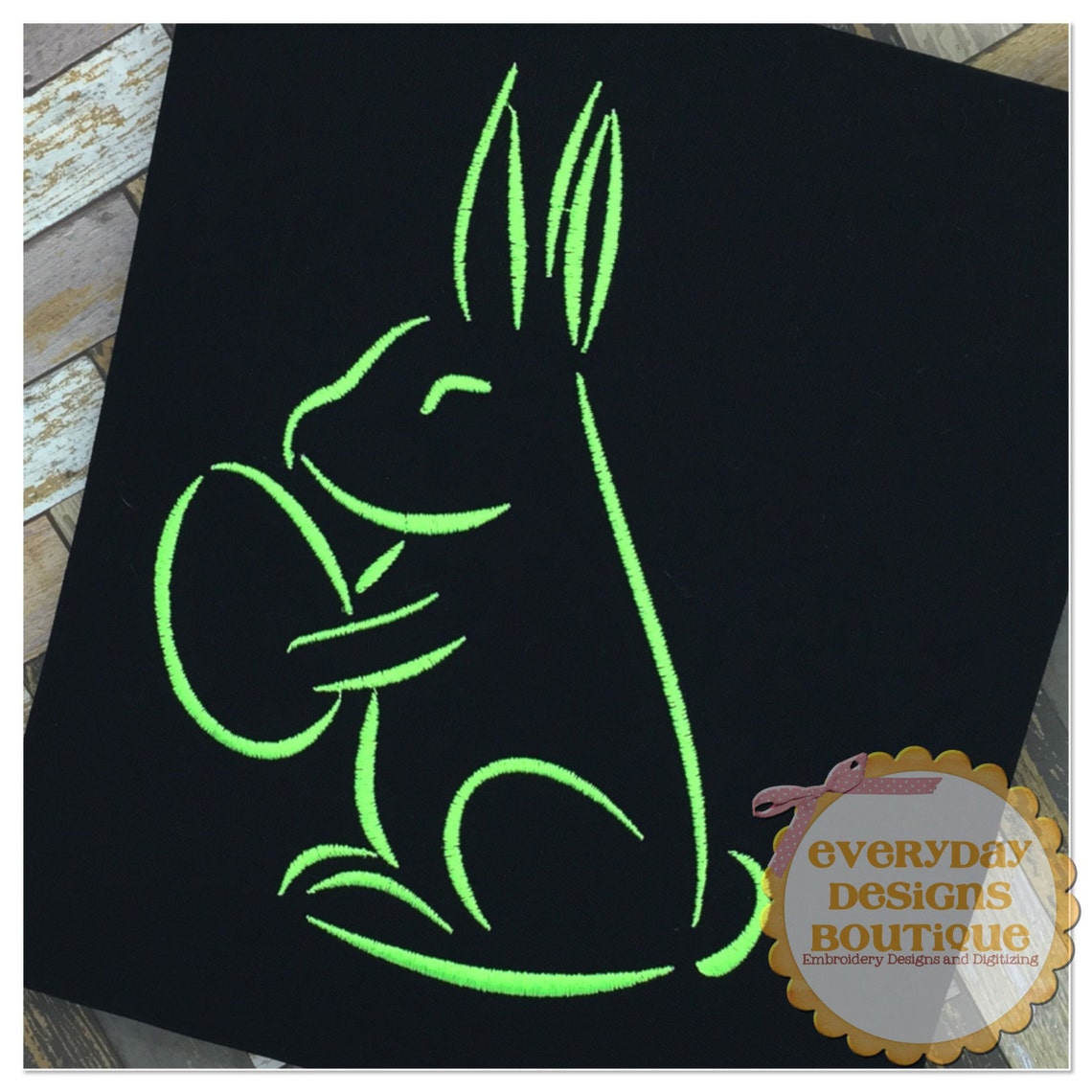 Osterhase Umriss Maschine Stickerei Applikation Design | Etsy