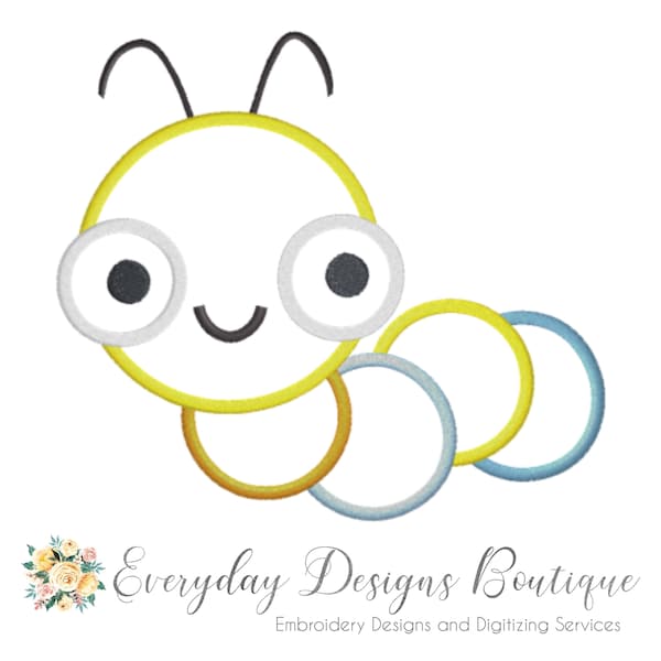 Caterpillar Applique Etsy
