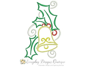 Christmas Bell Machine Embroidery Design