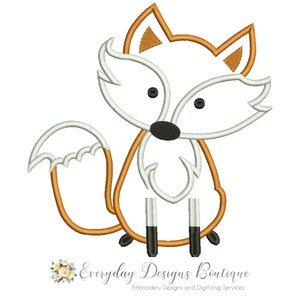 Fox Applique Machine Embroidery Design - Fox Applique - Fox Embroidery - Cute Fox Applique - Fall Fox applique