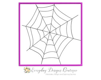 Spider Web Patch Embroidery Design for Quilts (Digital Download)