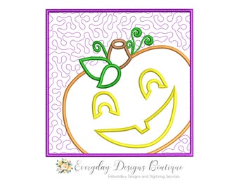 Pumpkin Patch Machine Embroidery Applique Design -  Pumpkin Applique - Pumpkin Applique Patch Style - Pumpkin Patch for Quilts - Pumpkins